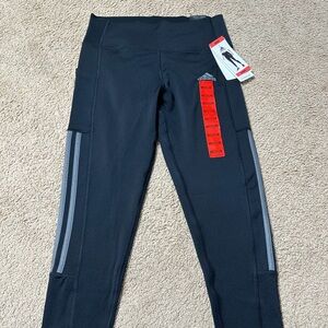 Adidas Women's High Waist 7/8 3-Stripe Active Tight with Pocket, Legging